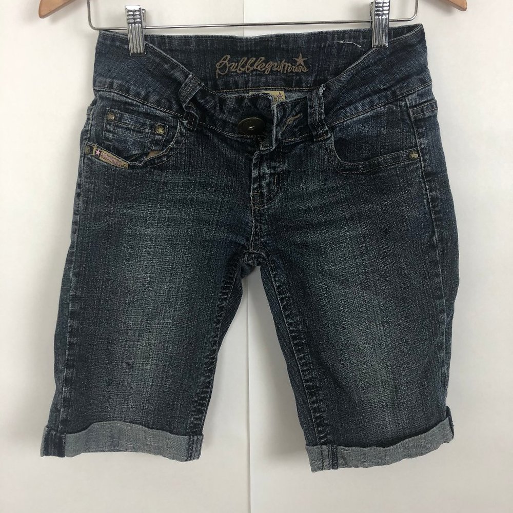 Bubblegum Dark Blue Jean Capri Shorts Size 7/8